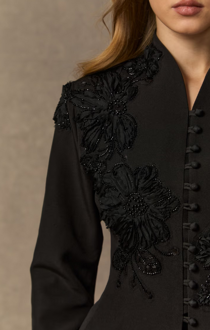 The Yara Set - Tailored Blazer with long Pleated Skirt
