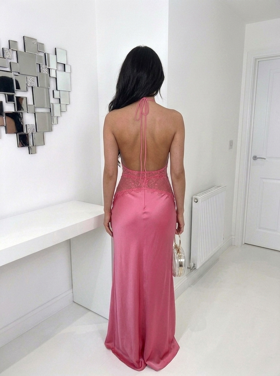 Tailor- Pink Satin Dress